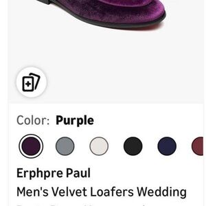 Men's Purple Velvet Slip-On Loafers